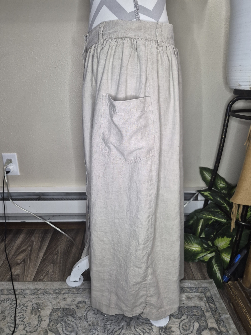 Vintage Eddie Bauer Womens Linen Button Down Maxi Skirt - Picture 4 of 6